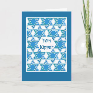 Yom Kippur hälsningkort - davidsstjärnamönster Kort