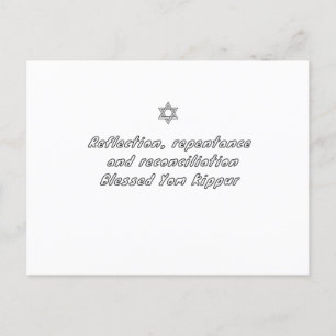 Yom Kippur Helg Vykort