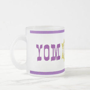 Yom Kippur & Star - Frostad Glasmugg