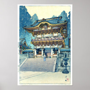 Yomeimon Grind, Hiroshi Yoshida, Woodcut Poster