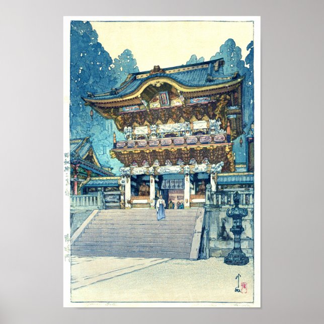 Yomeimon Grind, Hiroshi Yoshida, Woodcut Poster (Framsidan)