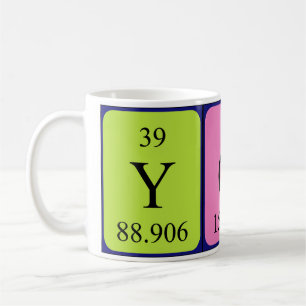 Yona Periodisk bord namn mugg