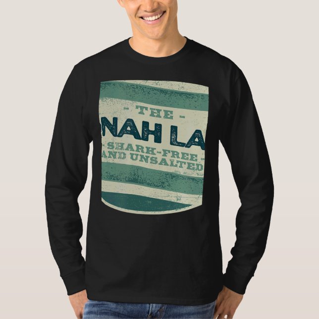 Yonah Lake Shark Free and Unsalted Camping Georgia T Shirt (Framsida)