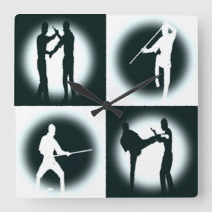 Yong Chun Gong Fu Wall Clock Fyrkantig Klocka