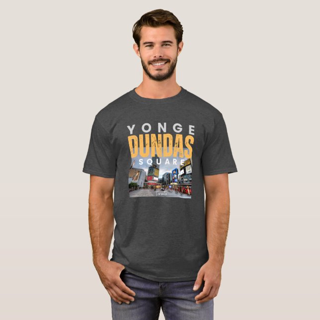 Yonge-Dundas Square Toronto Iconic Landmark T Shirt (Hel framsida)