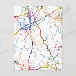 Yongzhou China City Map Vykort