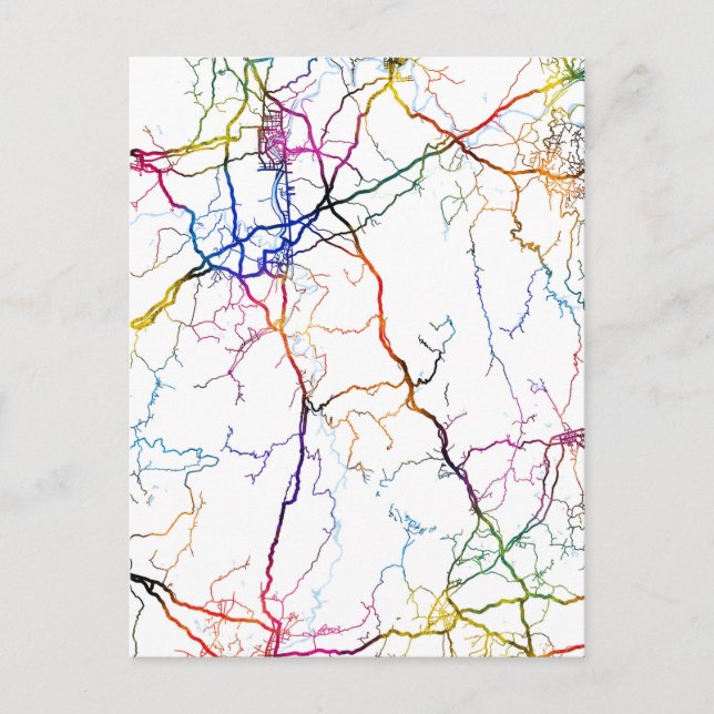 Yongzhou China City Map Vykort (Framsida)