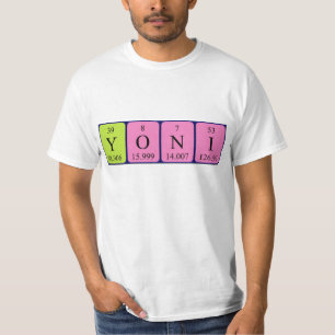 Yoni Periodisk skjorta bord namn T-shirt