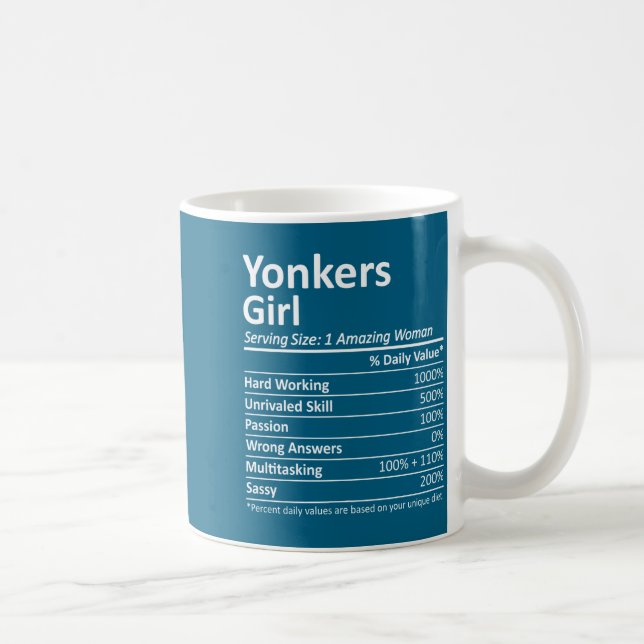 Yonkers Girl Ny New York State Funny City Home Roo Kaffemugg (Höger)