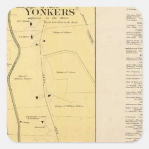 Yonkers N pt Fyrkantigt Klistermärke