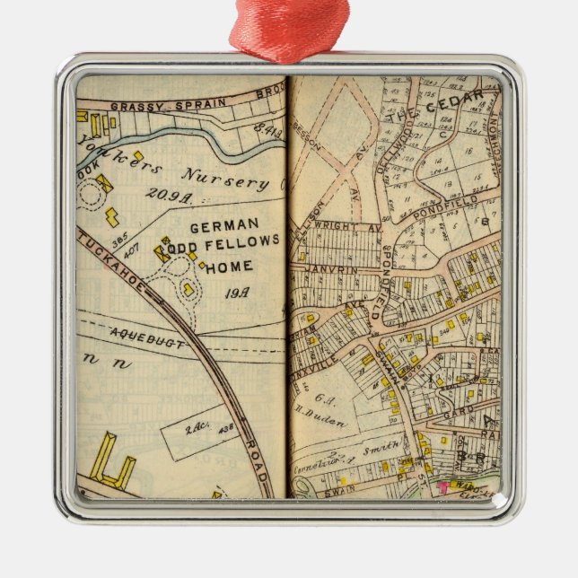 Yonkers New York 16 Julgransprydnad Metall (Framsidan)