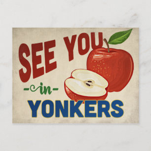 Yonkers New York Apple - Vintage resor Vykort