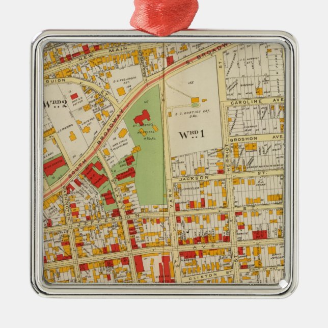 Yonkers New York Julgransprydnad Metall (Framsidan)