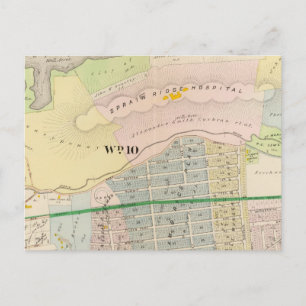 Yonkers NY Atlas Karta Vykort