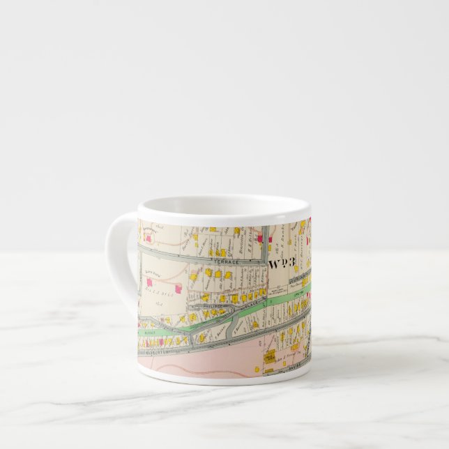 Yonkers NY karta Espressomugg (Framsida vänster)