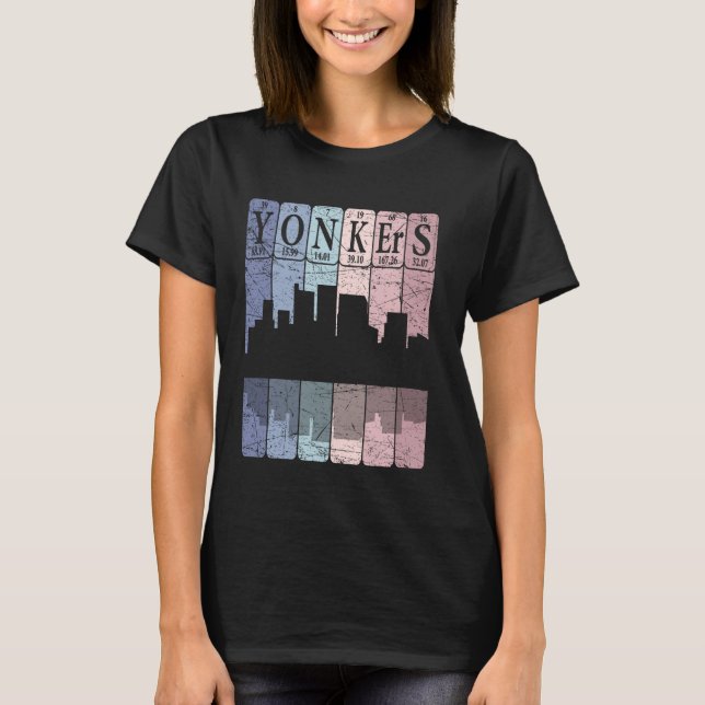 Yonkers Periodic Table Elements Yonkers New York R T Shirt (Framsida)