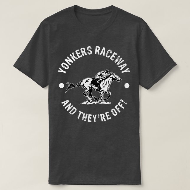 Yonkers Raceway Racetrack Horse Tävla Equestrian T Shirt (Design framsida)