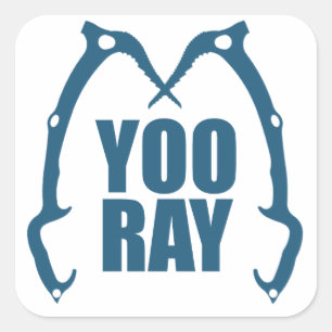 Yoo Ray (Ouray) Isklätting Fyrkantigt Klistermärke