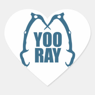 Yoo Ray (Ouray) Isklätting Hjärtformat Klistermärke