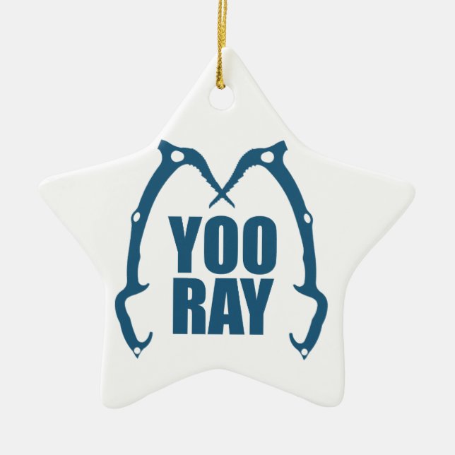 Yoo Ray (Ouray) Isklätting Julgransprydnad Keramik (Framsidan)