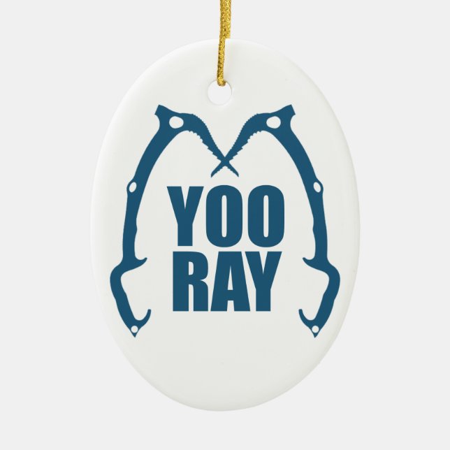 Yoo Ray (Ouray) Isklätting Julgransprydnad Keramik (Framsidan)