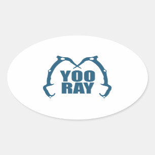 Yoo Ray (Ouray) Isklätting Ovalt Klistermärke