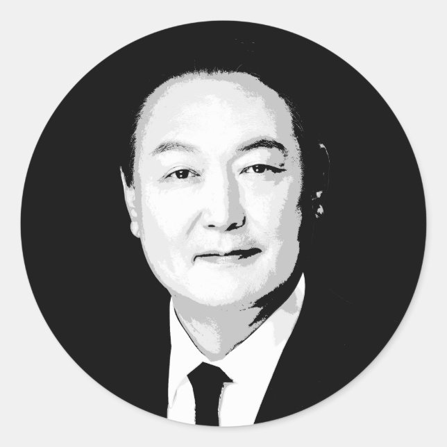Yoon Suk Yeol Runt Klistermärke (Framsida)