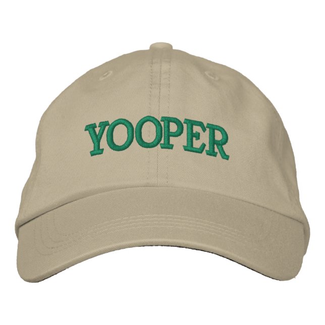 "Yooper" Baseball Hat Broderad Keps (Framsida)