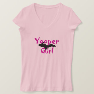 "Yooper Girl" Blek Rosa Övre Peninsulans t-shirt