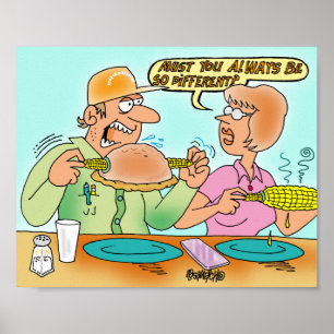 Yooper glåmig Eater som använder söta majhållare Poster