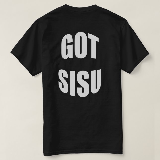 Yooper harSisu svart T-tröja Tröja (Design baksida)