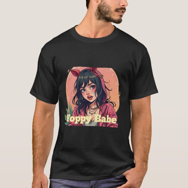 Yoppy Babe Design T Shirt (Framsida)