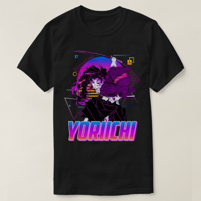 Yoriichi Tsugikuni Retro Art T Shirt (Design framsida)