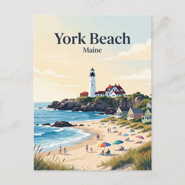 York Beach, Maine Vykort (Framsida)