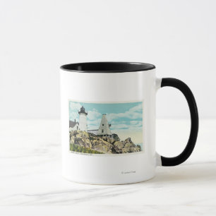 York Beach View of the Nubble Lighthouse Mugg