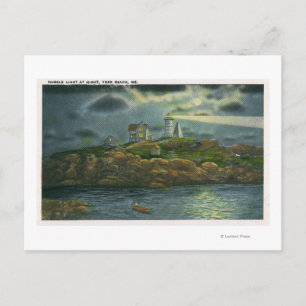 York Beach View of the Nubble Lighthouse på Vykort