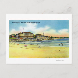 York Beach View of Young's Hotel and Union Vykort