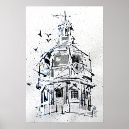 York County Courthouse Dome / Konstnär Larry Lerew Poster