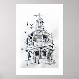 York County Courthouse kupol / Konstnär Larry Lere Poster