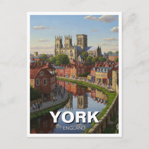 York England Resa Vykort