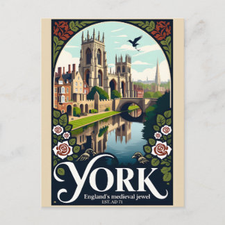York England Retro Resemålning Affisch Konst Vykort