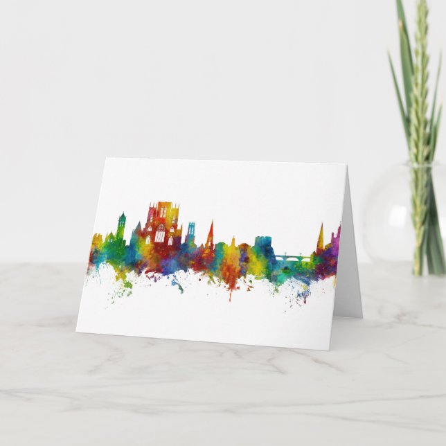 York England Skyline Kort (Framsida)