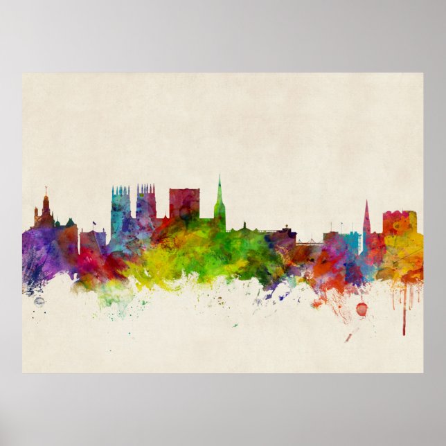 York England Skyline Poster (Framsidan)