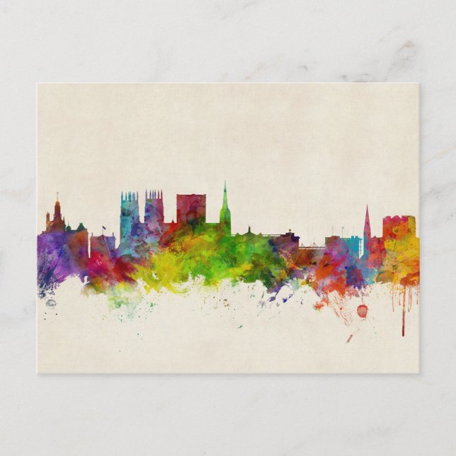 York England Skyline Vykort (Framsida)