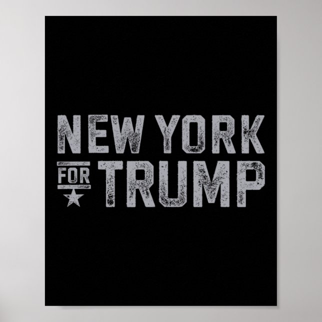 York for Trump 2024 New Yorkers Kärlek Heart Trump Poster (Framsidan)