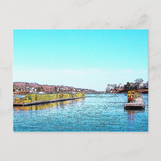 York Harbour, Maine Vykort (Framsida)