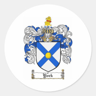 York Jackar Arm/Yorkfamilj Crest Runt Klistermärke