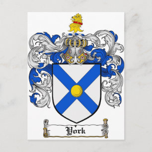 York Jackar Arm/Yorkfamilj Crest Vykort