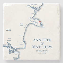 York Maine Destination Wedding Favor Stenunderlägg