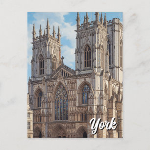 York Minster England Travel Vykort